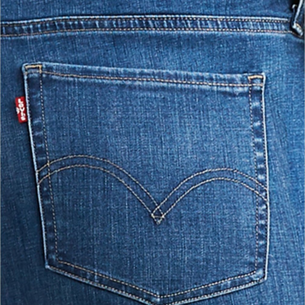 Levi's Plus Size 414 Distressed Straight Jeans - Picture 3 of 5